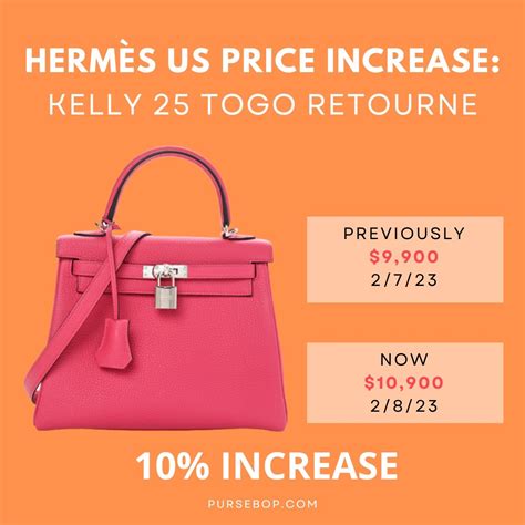 hermes kelly bag prices 2018|hermes bag price increase 2023.